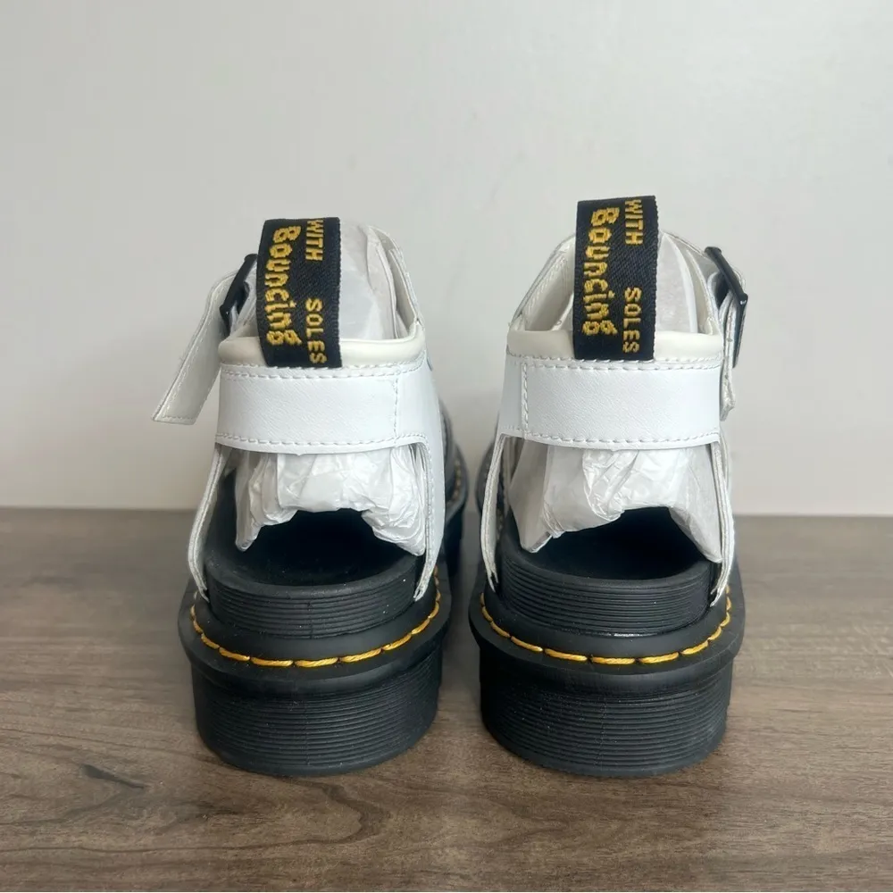 Dr. Martens Blaire White Hydro Leather Strap Women's Sandal Size 6 #1114 - Image 5