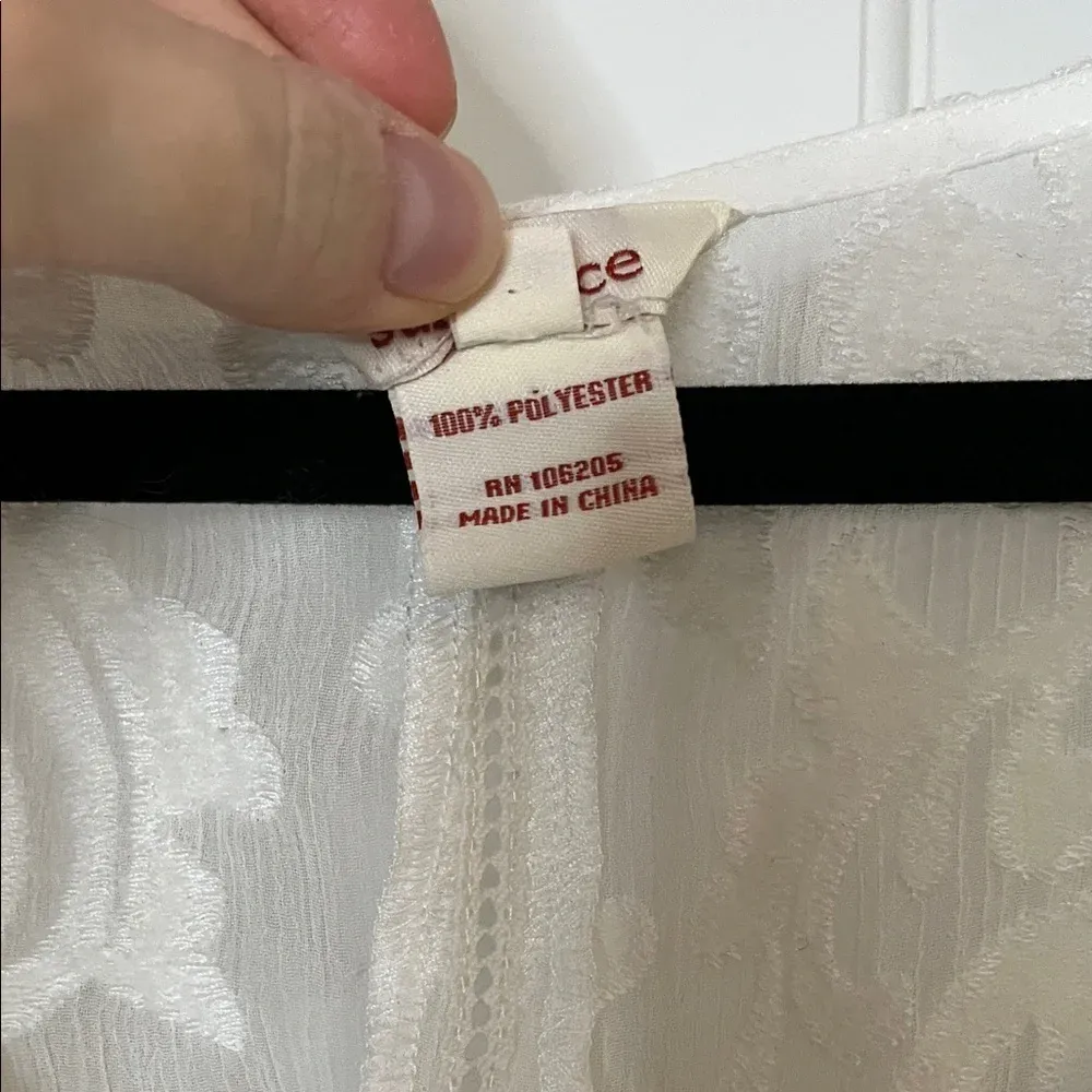 Sundance White Leaf Swirl Floral Print Lace V Neck Tank Top - Size XS - Image 13