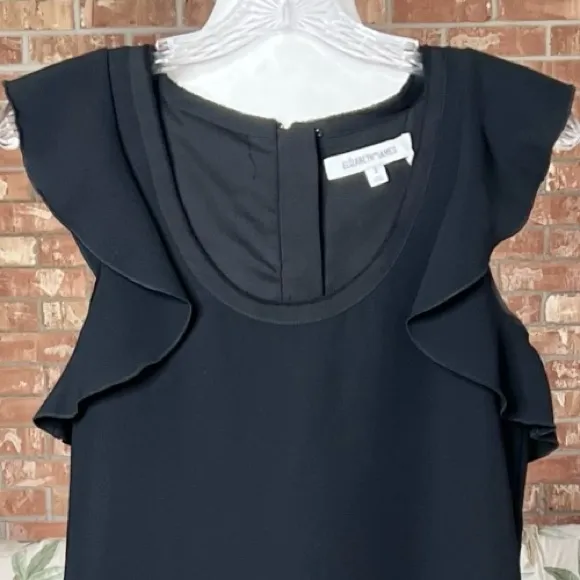 NWT Elizabeth and James Dillon Dress Black Flutter Sleeve Sheath Mini 2 Cocktail - Image 4
