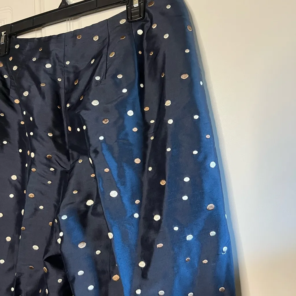 Vintage Talbots 100% Silk Embroidered Pants - Image 8