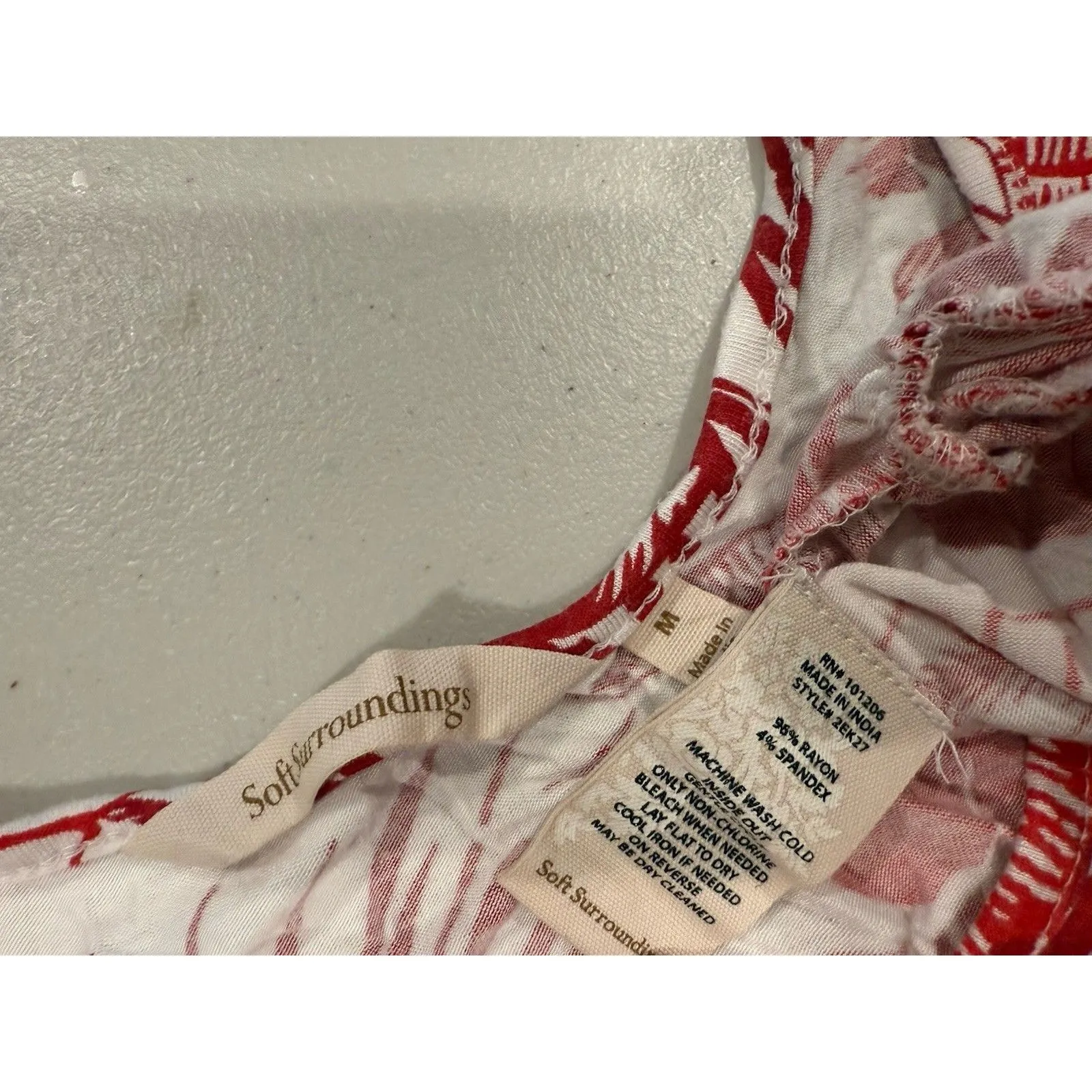 Soft Surroundings Lilo Maxi Dress Womens Medium Hawaiian Palms Hi Low Resort - Image 3