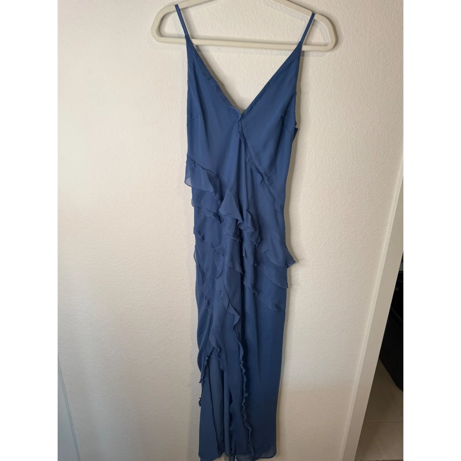 Abercrombie Powder Blue Ruffle Maxi Dress - Image 8