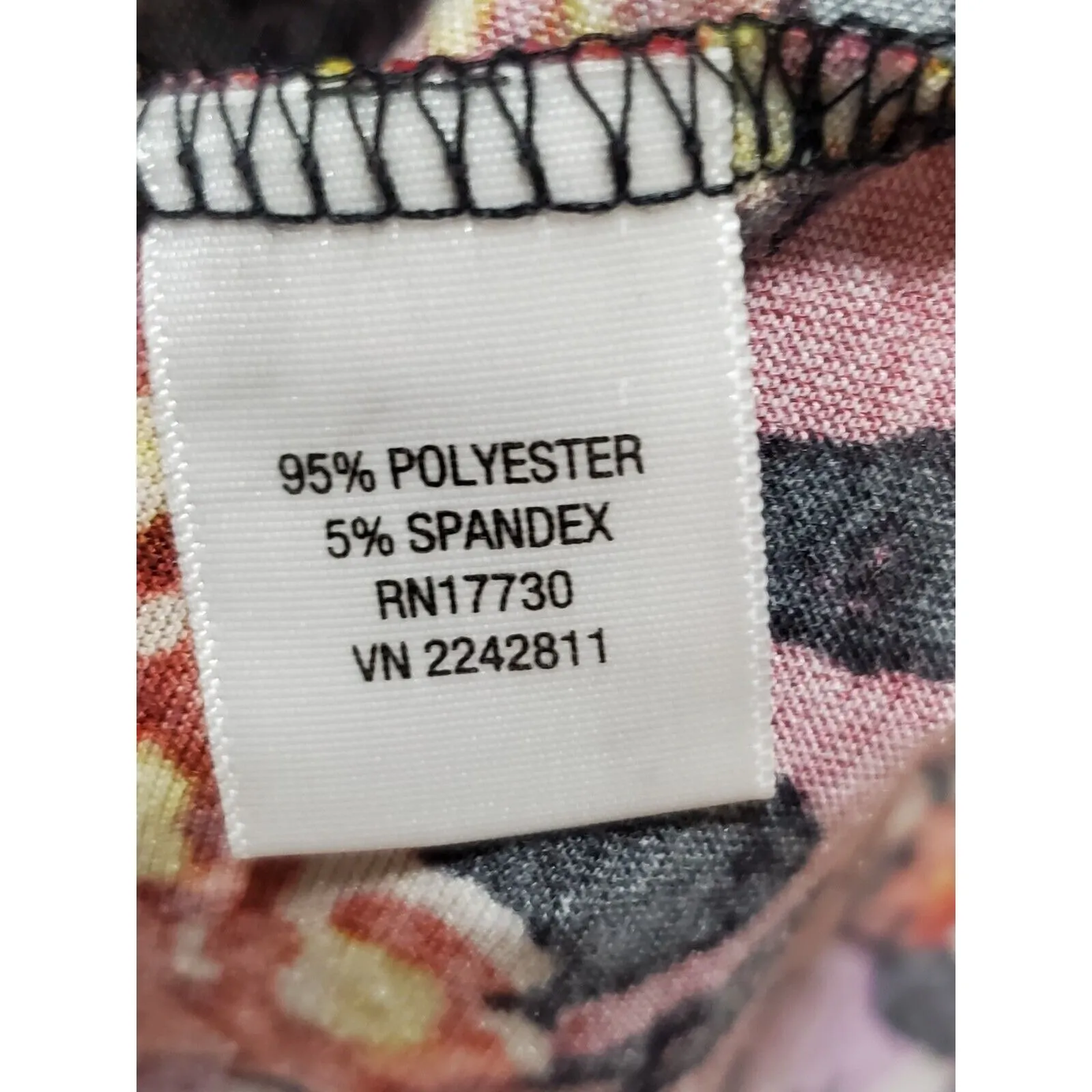 Pure Energy Women Multicolor Polyester V-Neck Short Sleeve Knee Length Dress 2X - Image 11