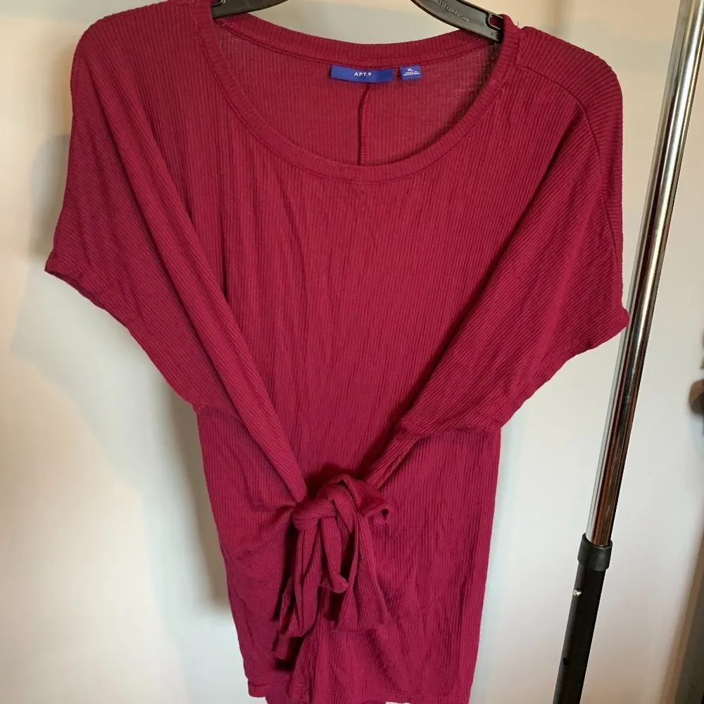 Burgundy Tie Top - Image 2