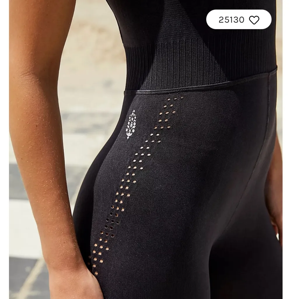 Free People Movement Good Karma Onesie Black XS/S - Image 3