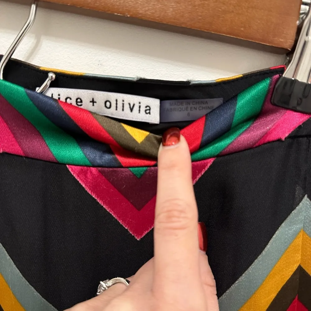 Alice and Olivia Athena Chevron Burnout Maxi Skirt - Image 6