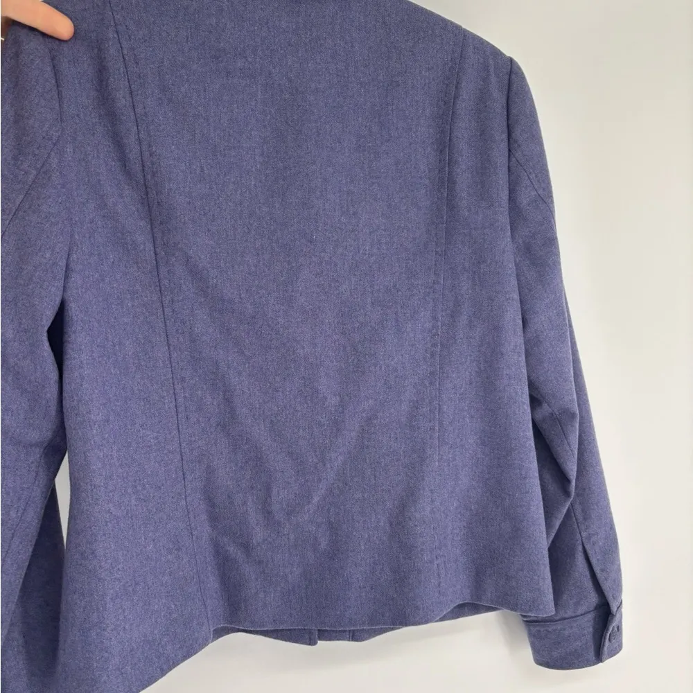 Pendleton 100% Virgin Wool Periwinkle Purple Button Up Blazer - Image 3