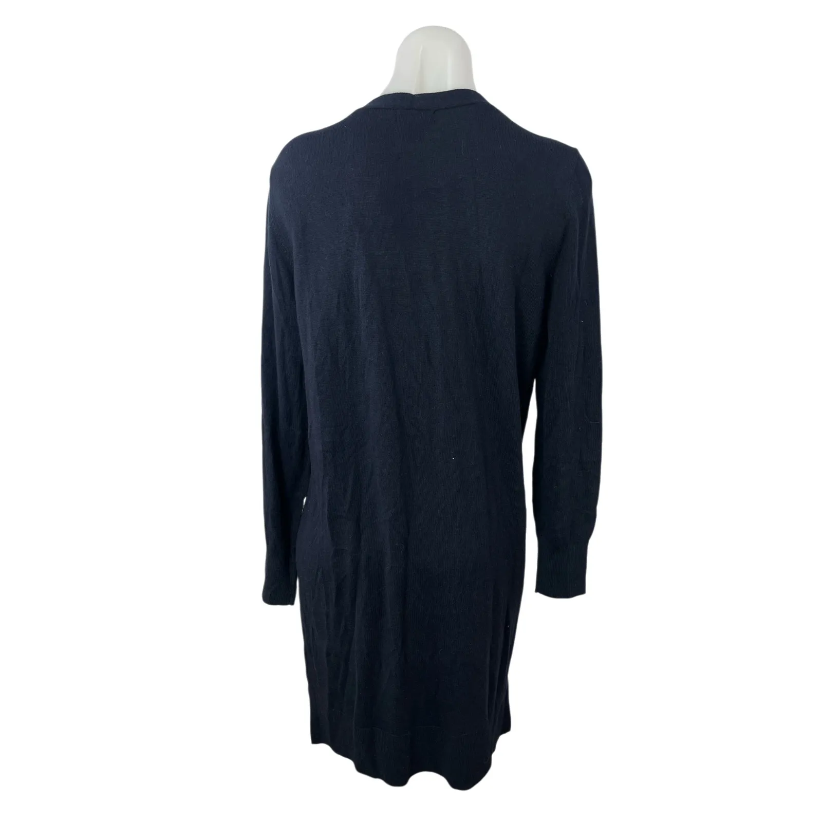NEW Halogen Women's Navy Blue Long Sleeve Mid Length Cardigan Sweater Top Size S - Image 2