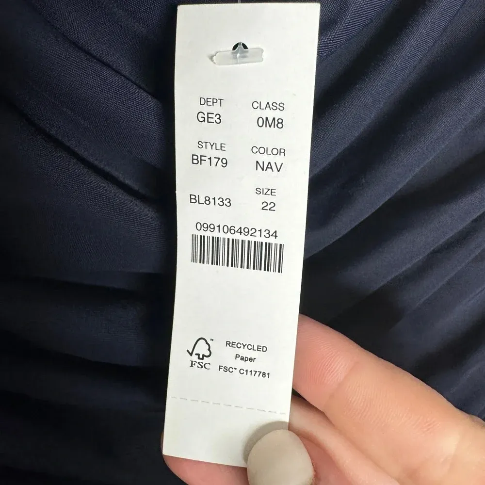 J.CREW NWT Ruched‎ Square Neckline Navy One Piece Bathing Suit Size 22 - Image 6