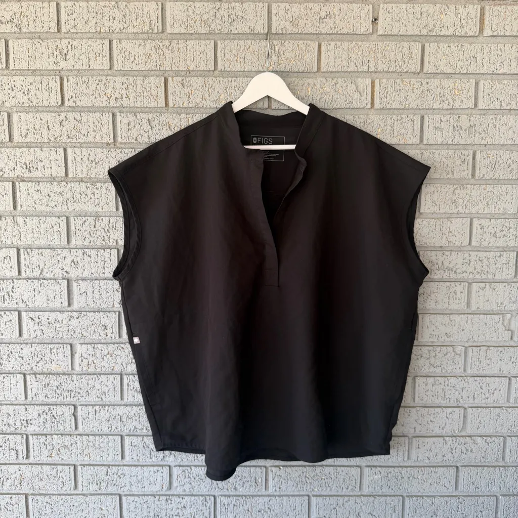 Figs Rafaela Scrub Top Women’s XXL Black Uniform Hospital Nurse - Image 7