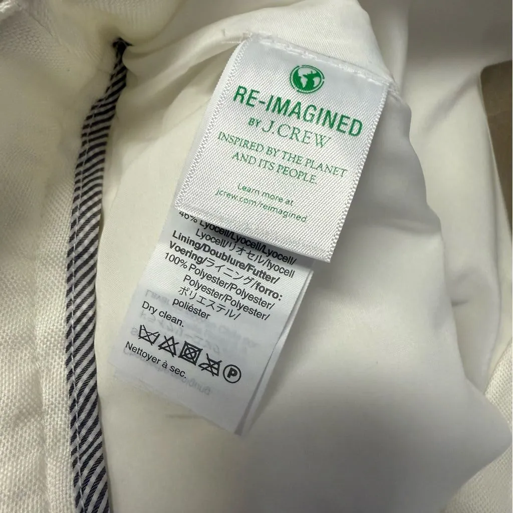 J.Crew High-Rise Pleated Linen Pants Women’s 4 Ivory New With Tags - Image 6