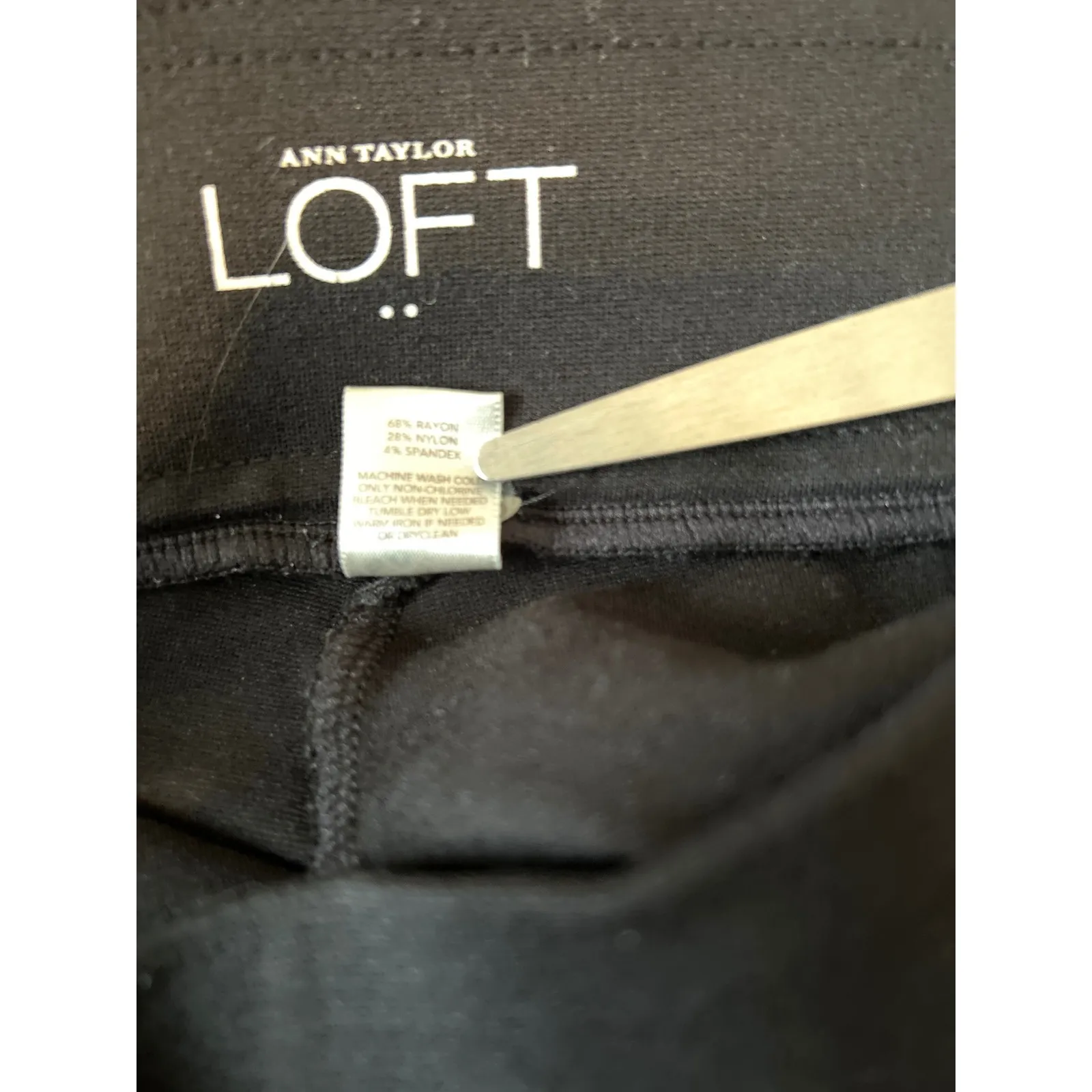 LOFT Ann Taylor Leggings Women's‎ Medium Black Casual Comfortable - Image 7
