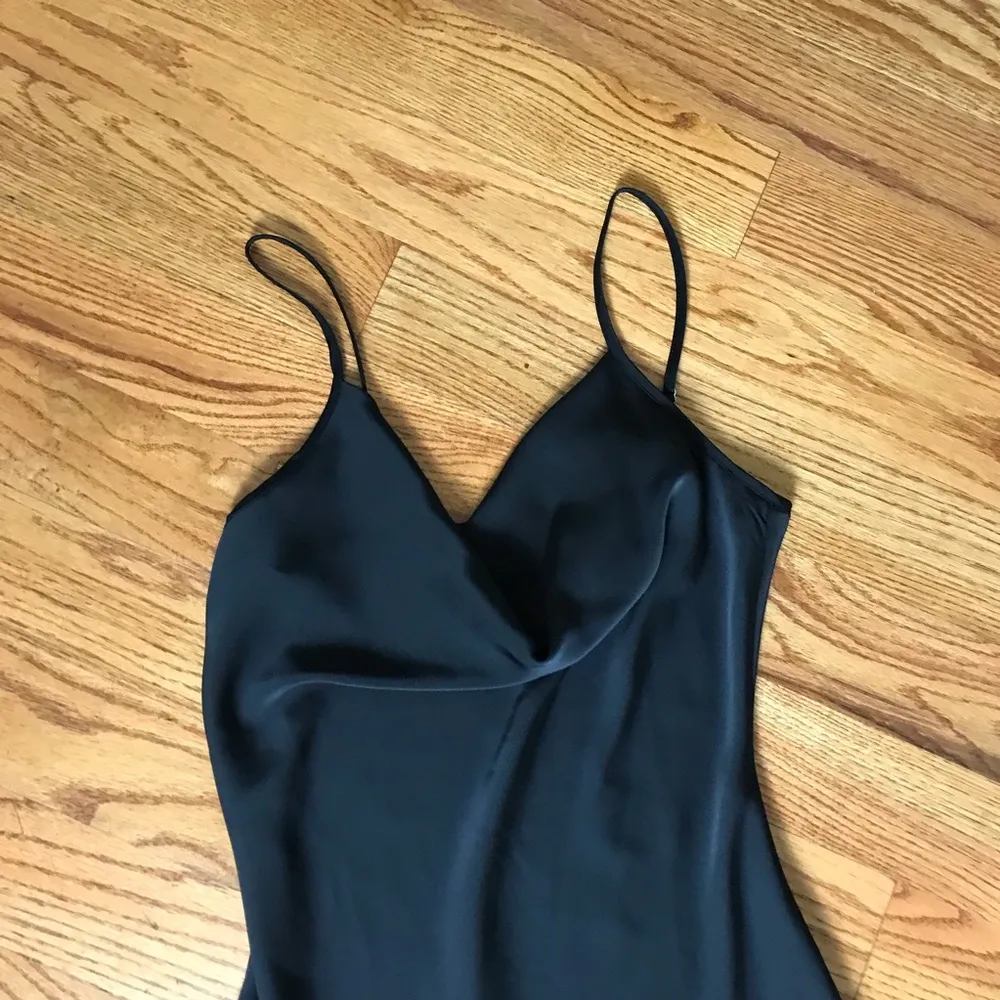 Black Mini Satin Dress NWT - Image 3