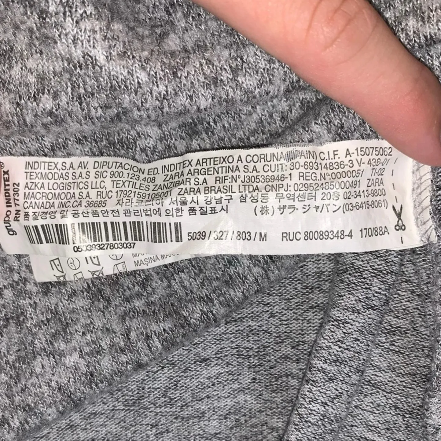 Zara Trafaluc Gray Thin Sweater Balloon Sleeves - Image 4