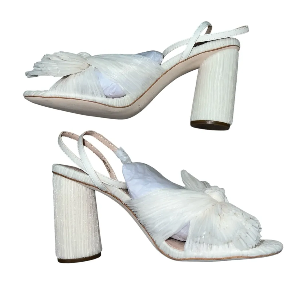 NEW NIB Loeffler Randall Camellia Pearl Pleated Bow Heels - Image 8