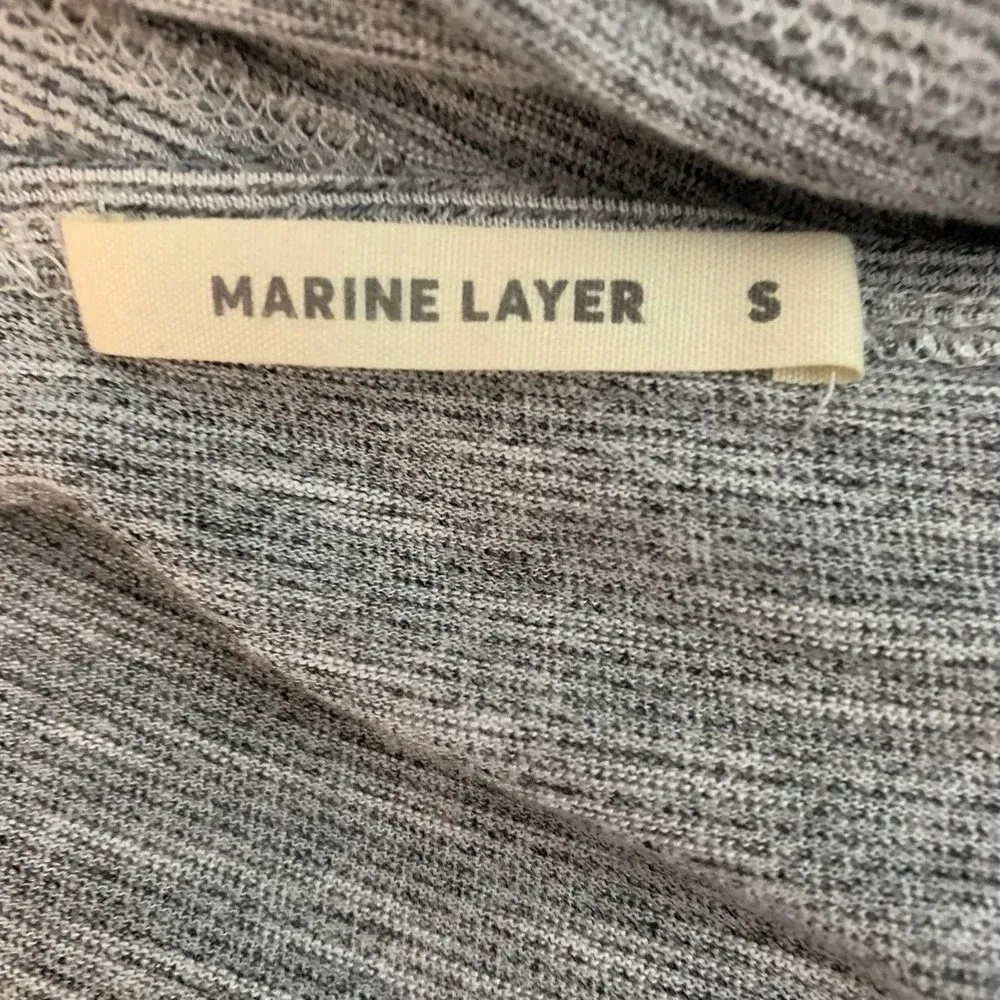 Marine Layer Striped Slub‎ Rayon Gray Stripe Tee - Image 9