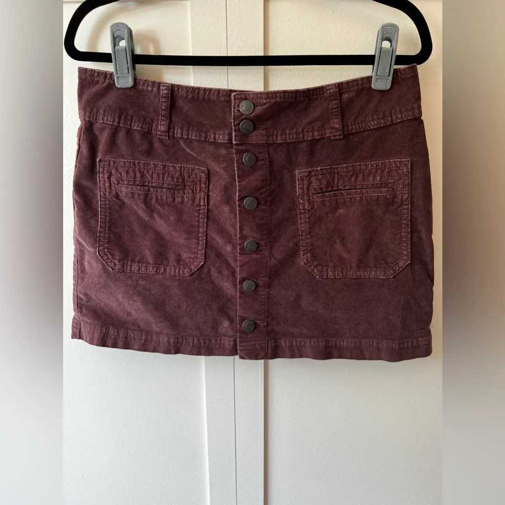 We The Free Mini Joanie Skirt Size 30 Corduroy Button‎ Front Boho Free People - Image 2