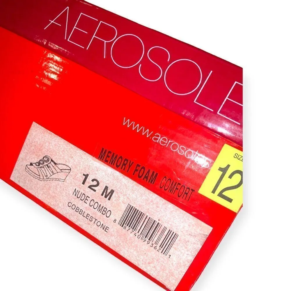 AEROSOLES Memory Foam Cobblestone Embellished Wedge Heel - Image 4