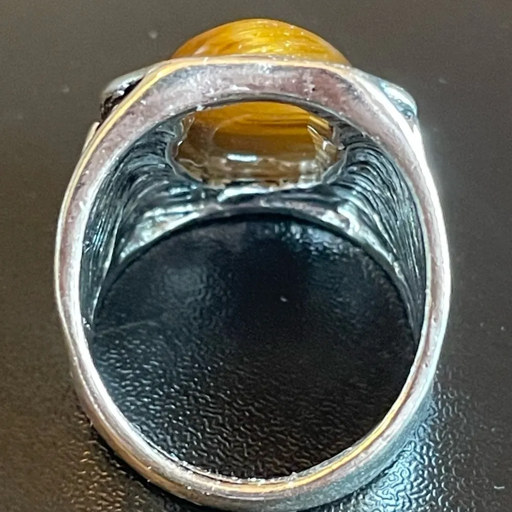 Tigers eye stone S925 silver ring size 8.25 - Image 4