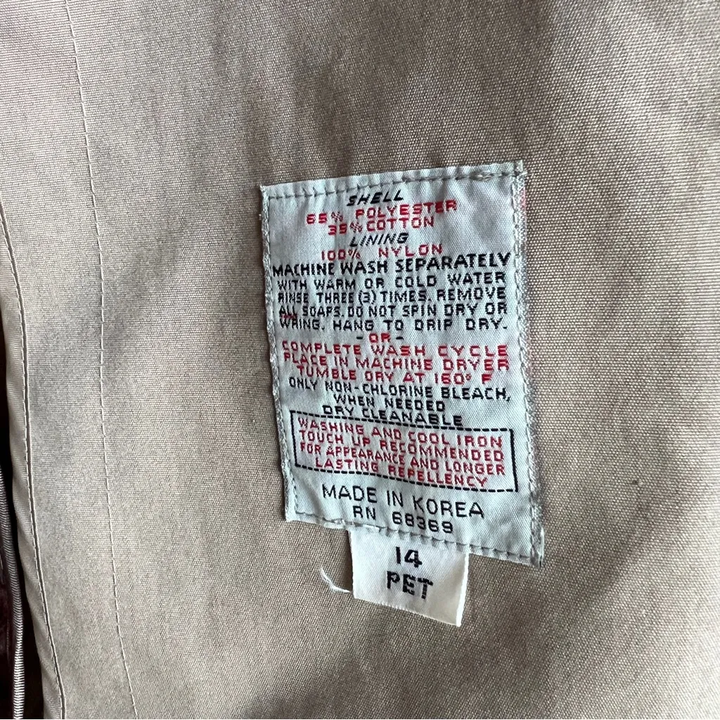 Vintage London Fog Tan Classic Trench Coat With Zip Liner - Image 14