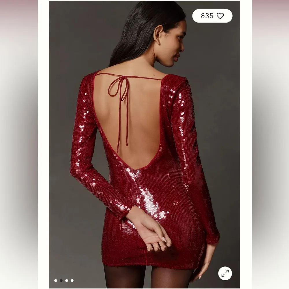 Anthro -Bardot Verona Long-Sleeve
Sequin Mini Dress Size 10 - Image 3