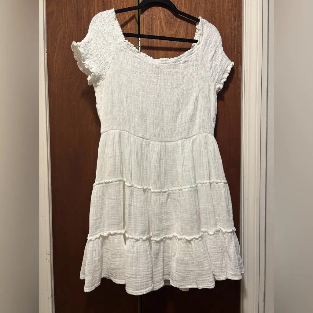 Women's American Eagle White Sundress Size XL - Image 4