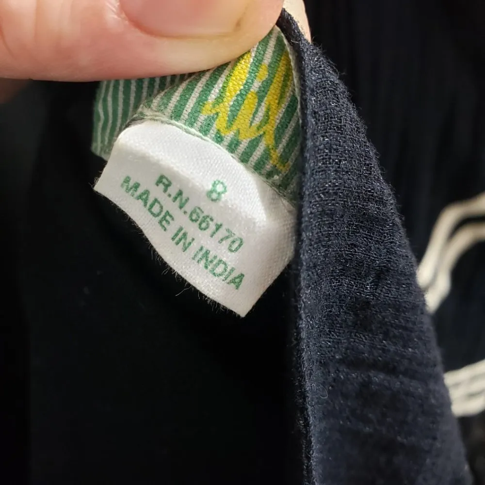 ANTHROPOLOGIE, LIL Women's Size 8 Black, Ivory Cream Stripe A-Line Skirt - Image 4