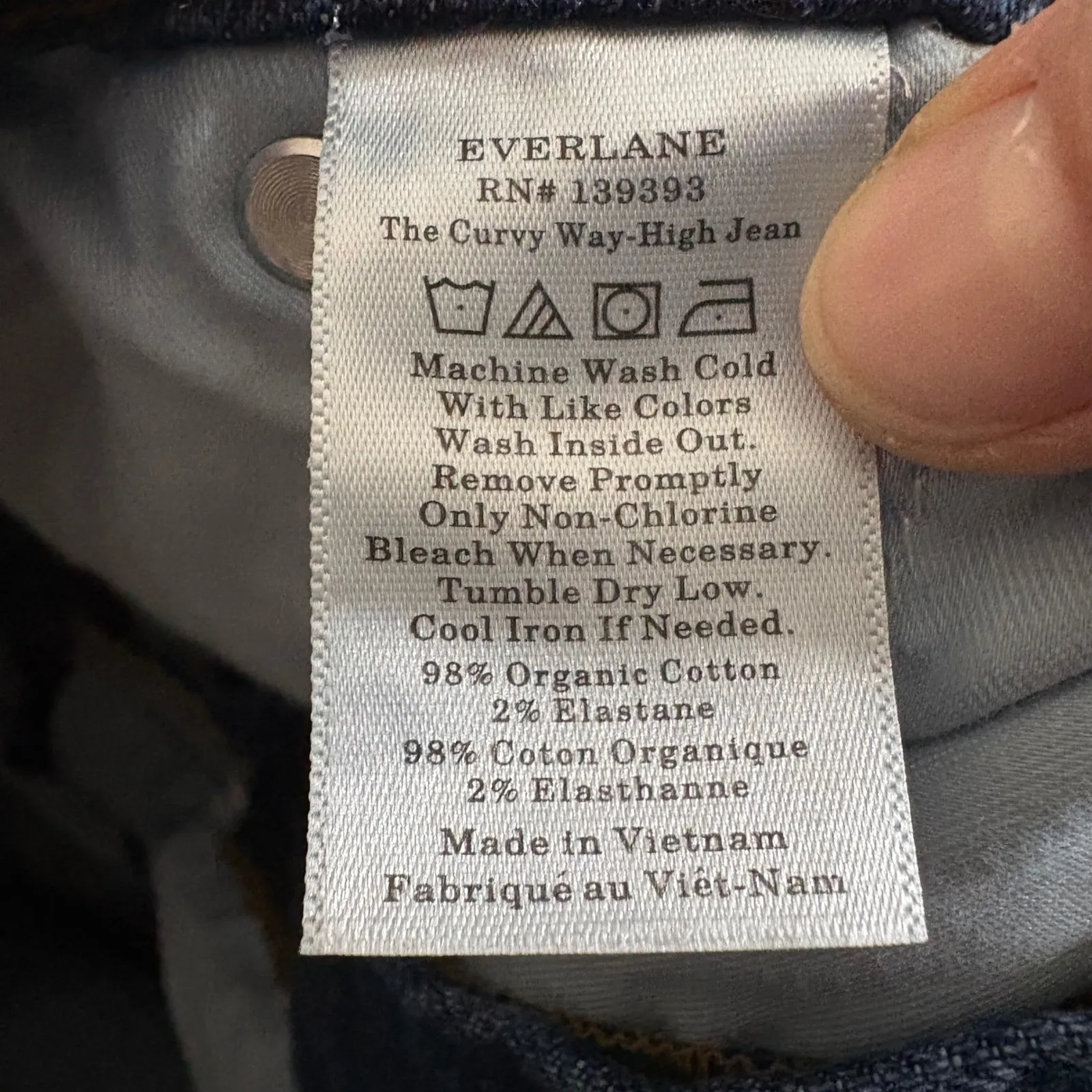 Everlane The Curvy Way High Jean Women's Blue Denim Size 35 Regular - Image 11