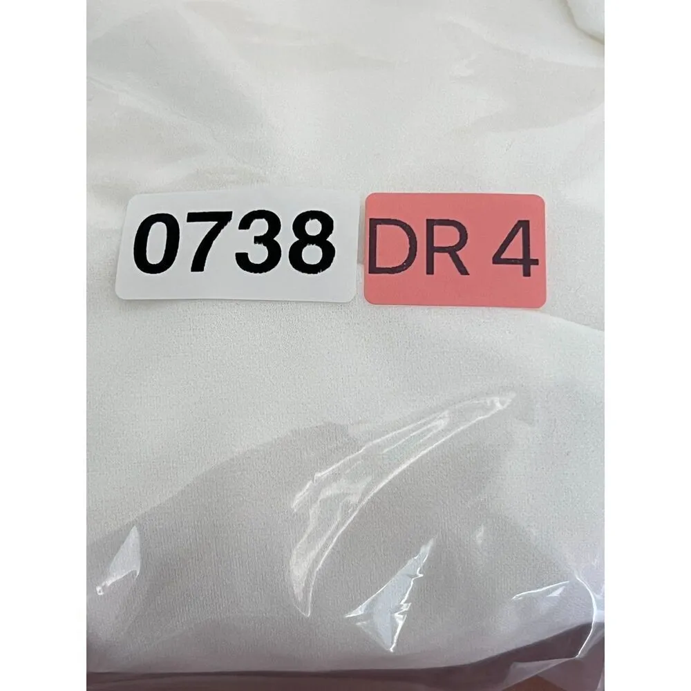 Womens white large blouse solid fresh short sleeve top casual L - Image 9