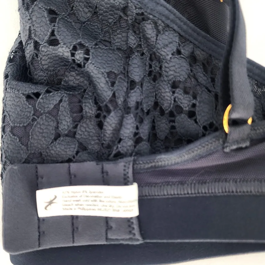 LIVELY Lace Triangle Bralette – Deep Blue – Size 3 (Medium / 34C–34D, 36A–36B) - Image 4