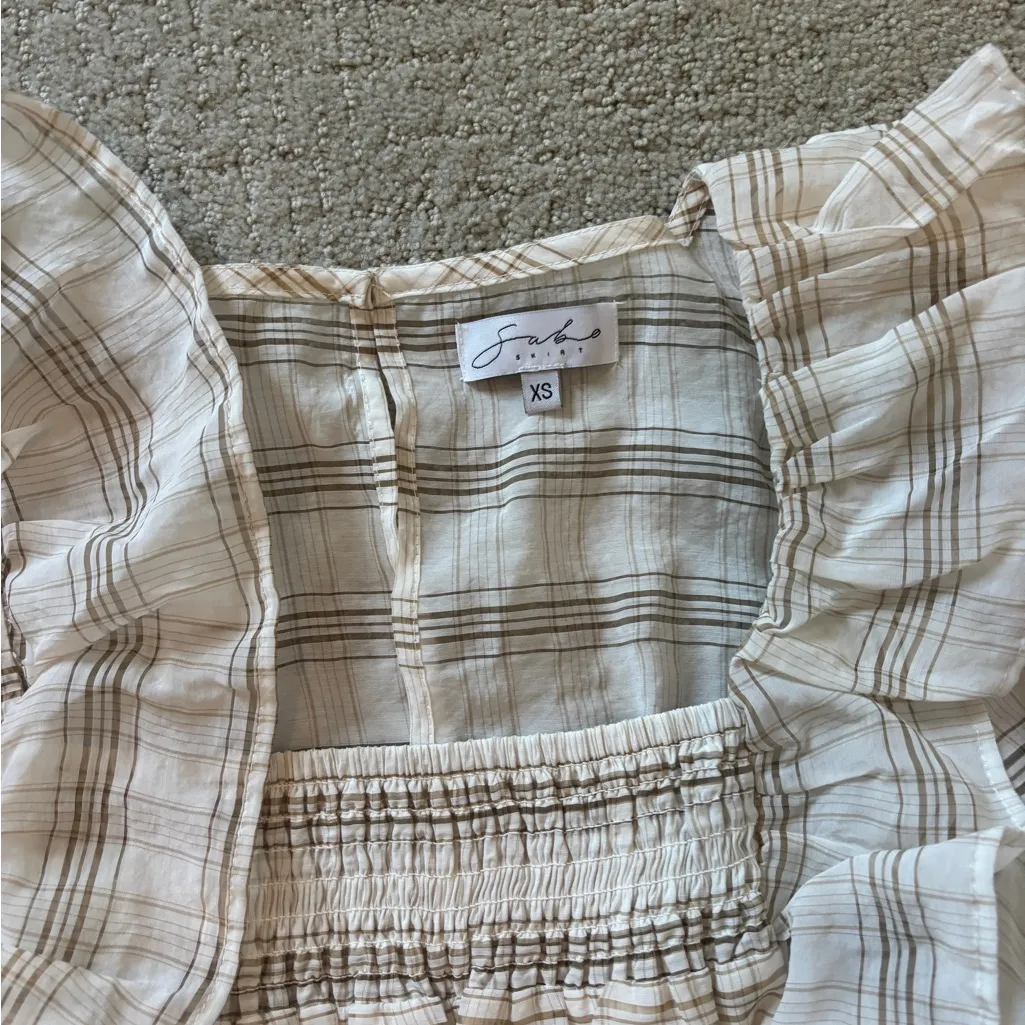 Sabo Skirt White Plaid Mini Dress - Image 4