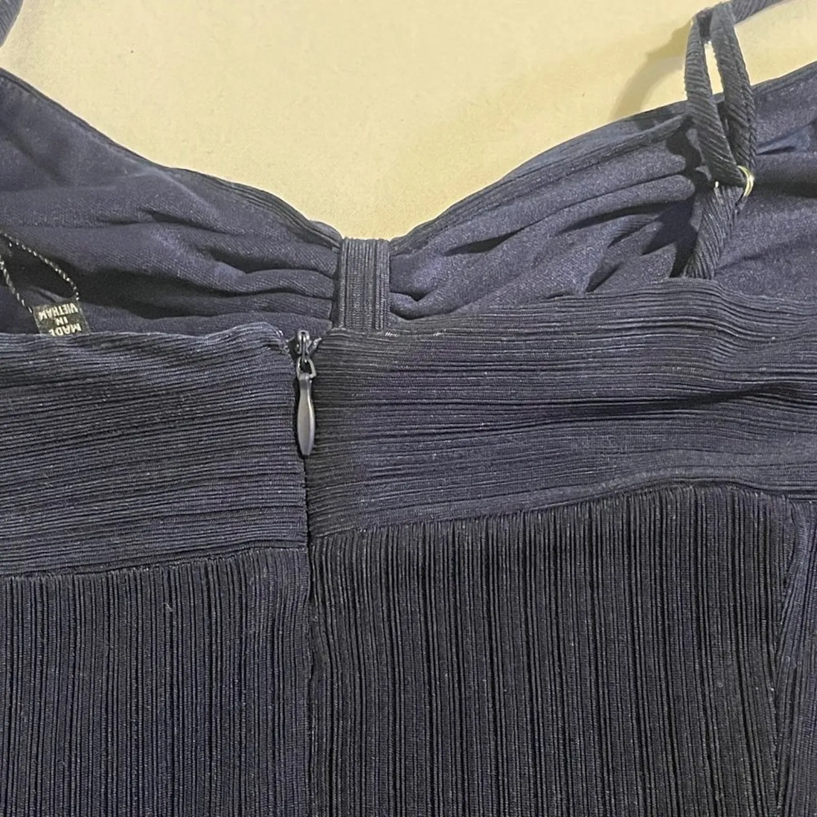 19 Cooper Midi Dress Adjustable Straps Lined NWT Blue Size Medium - Image 10