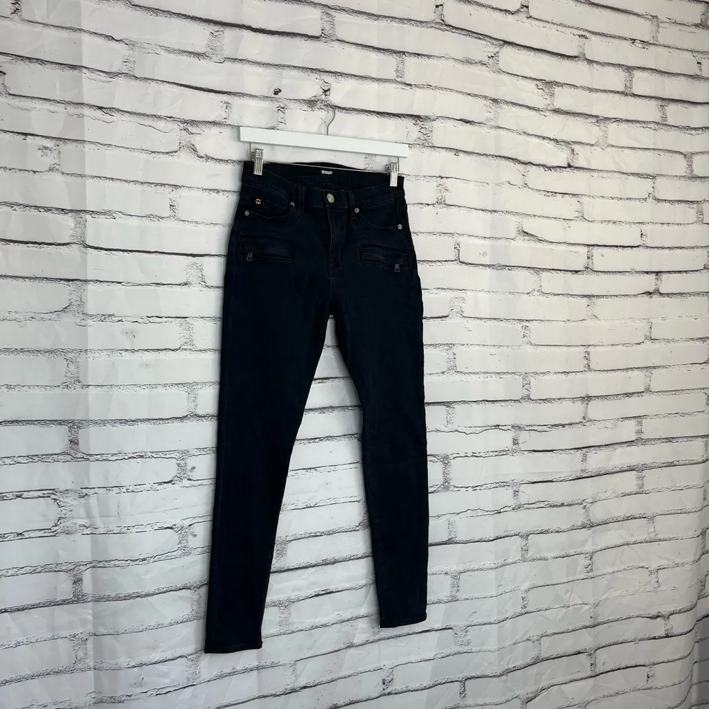Hudson Roe Mid Rise Ankle Super Skinny Jeans Women’s 28 Dark Gray Stretch Denim - Image 2