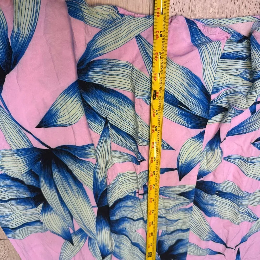 Vici‎ maxi floral pink and blue flowy maxi dress tropical flutter sleeves size s - Image 7