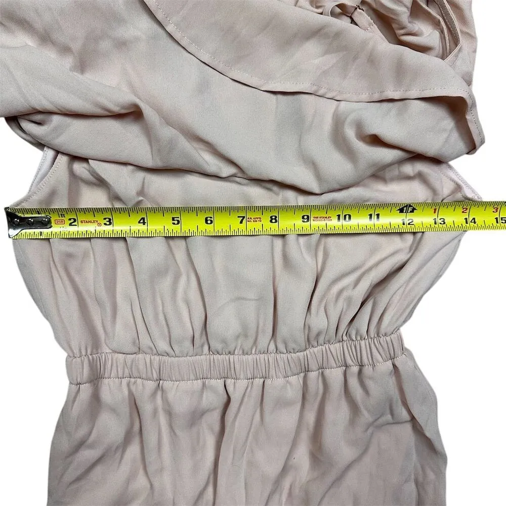 NWT Show Me Your Mumu Caitlin Ruffle Maxi Dress XS Dusty Blush Crisp Formal - Image 7