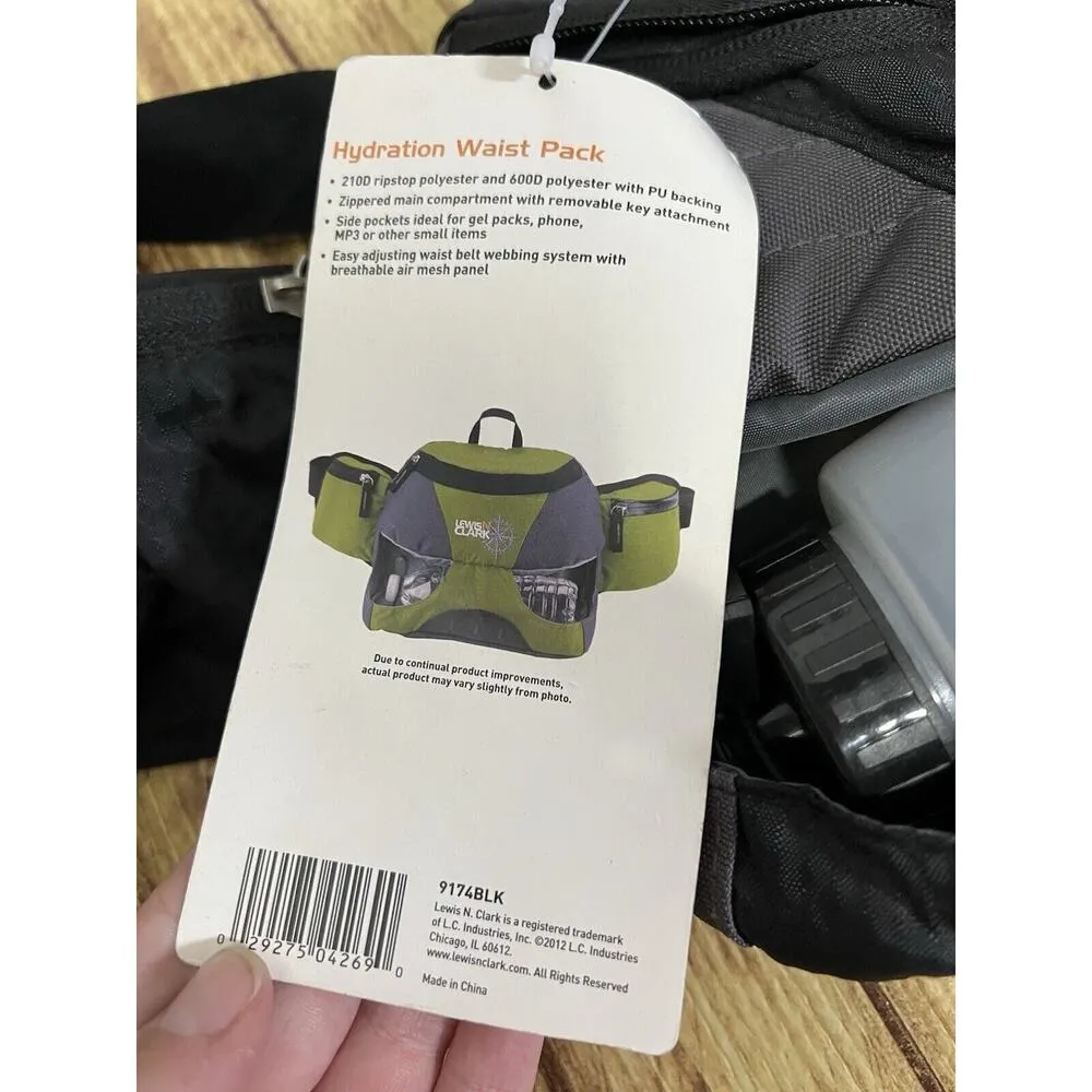 Lewis N Clark Hydration Waist Pack Black for hiking biking NEW - Image 4