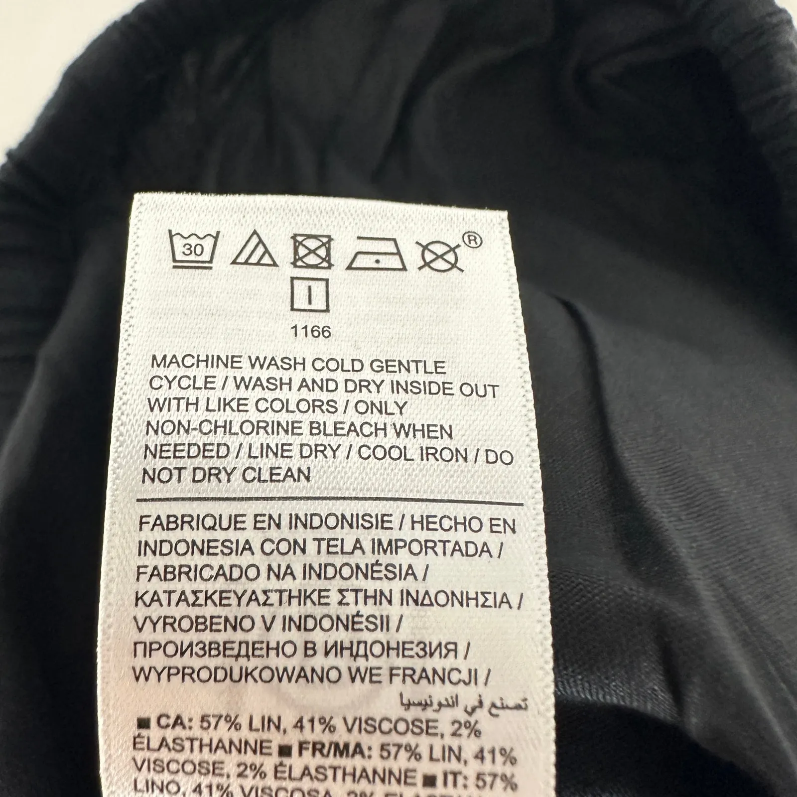 Athleta Tall Paradise Mid Rise Wide Leg Pant Black Linen Blend Relaxed M NWT - Image 14