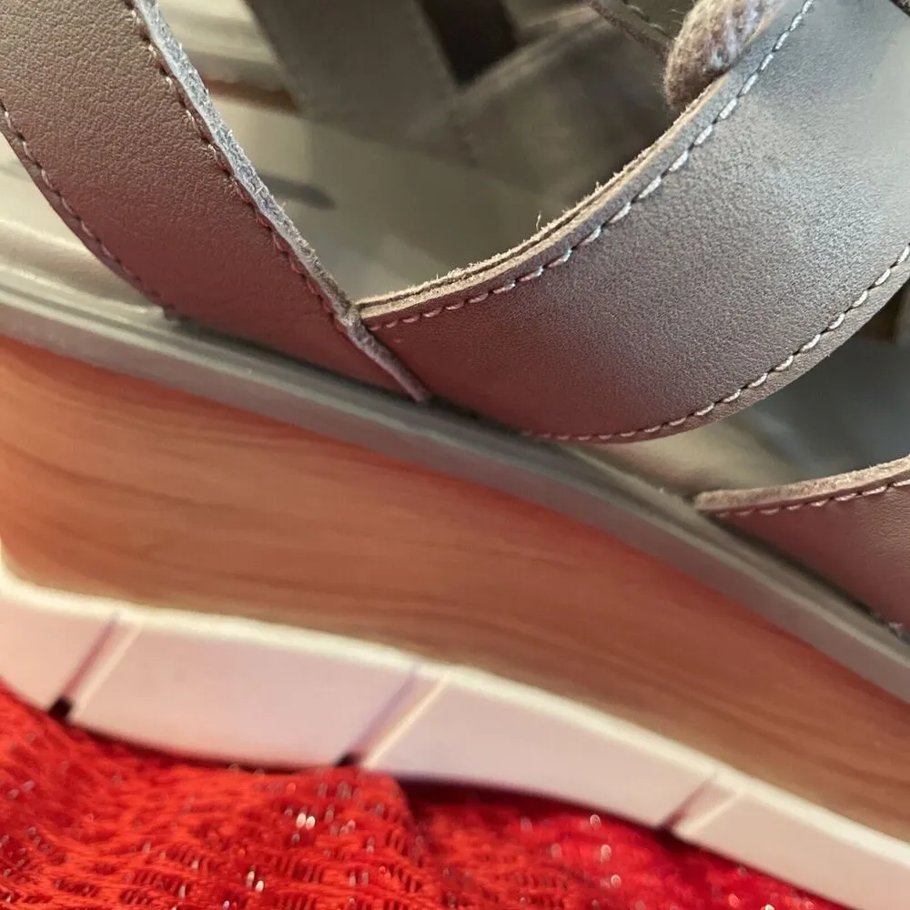 Sorel Platform Sandals Gladiator Lace Up Womens Sandal Size U.S.A 8.5 Gray - Image 3