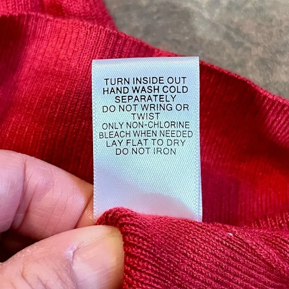 Allison Daley Women’s Plus Red Mock Turtleneck Short Sleeve Sweater 1X - Image 11