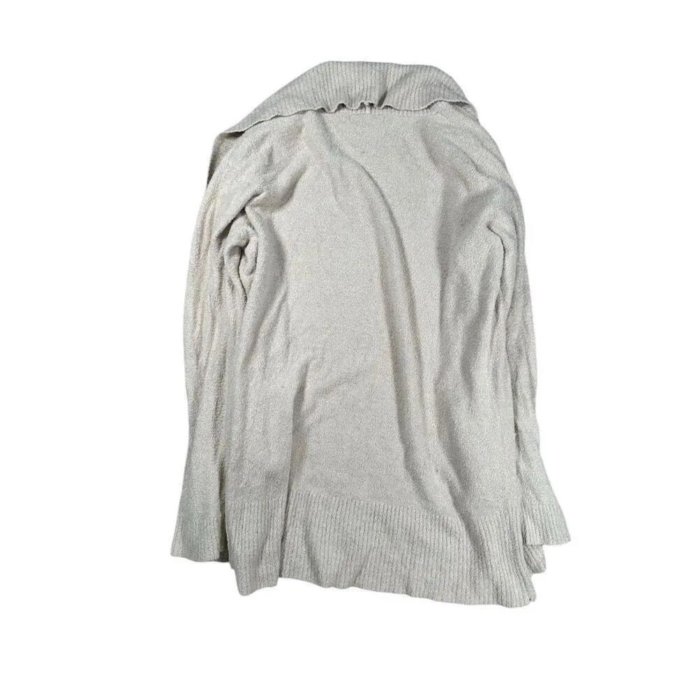 Barefoot Dreams CozyChic Lite Circle Lounge Cardigan Sweater Beige Cream L/XL - Image 4