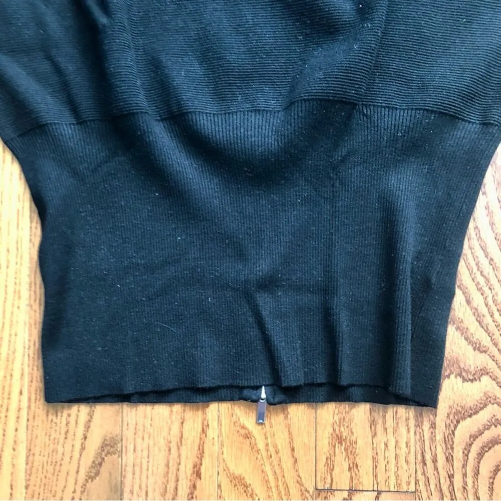 Karen Millen Tunic Sweater Doman Sleeve Oversized Black Dress Women’s size M - Image 5