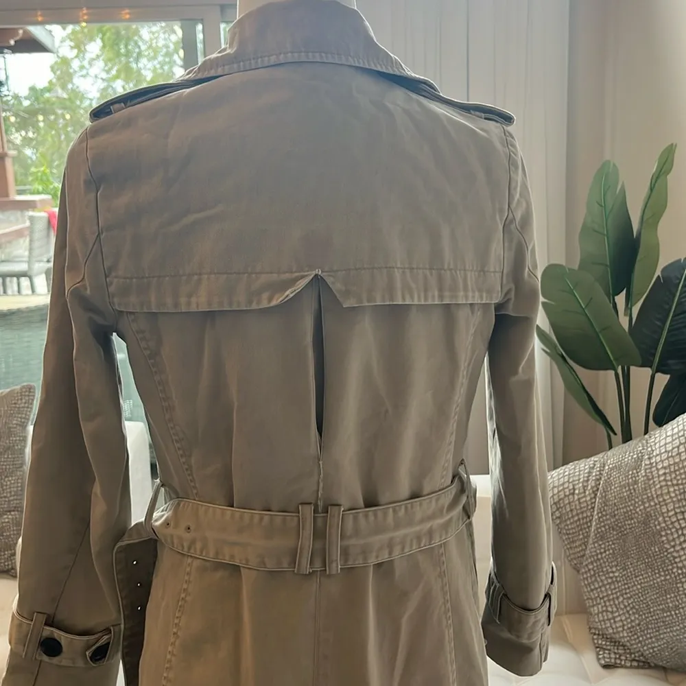 Monoprix Cotton Trench Coat Medium in good condition. Size 36 - Image 5
