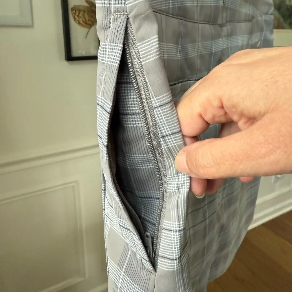 Nike Plaid Skort Skirt Gray Active Golf Tennis Dri Fit Pockets 6 - Image 7