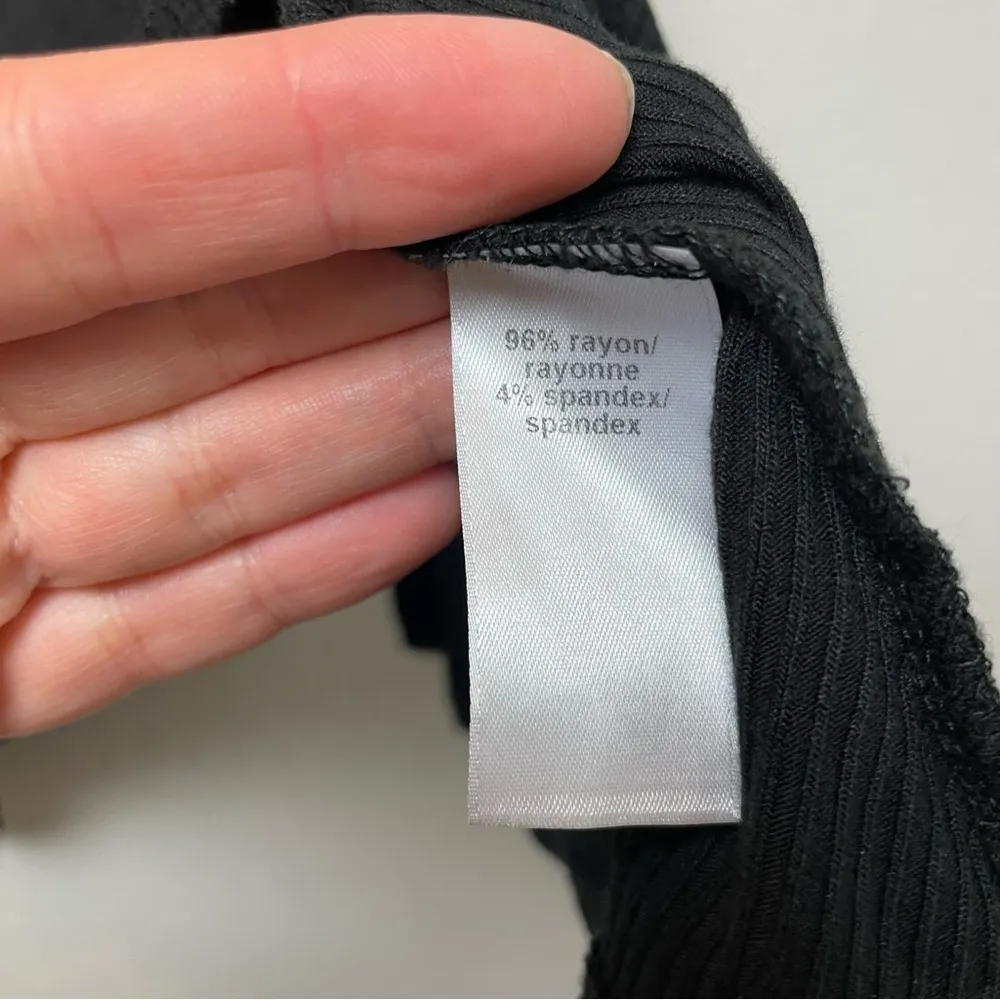 MAURICE’S Mockneck Ribbed  Fitted Waist Black Sleeveless Dress Size XL - Image 5