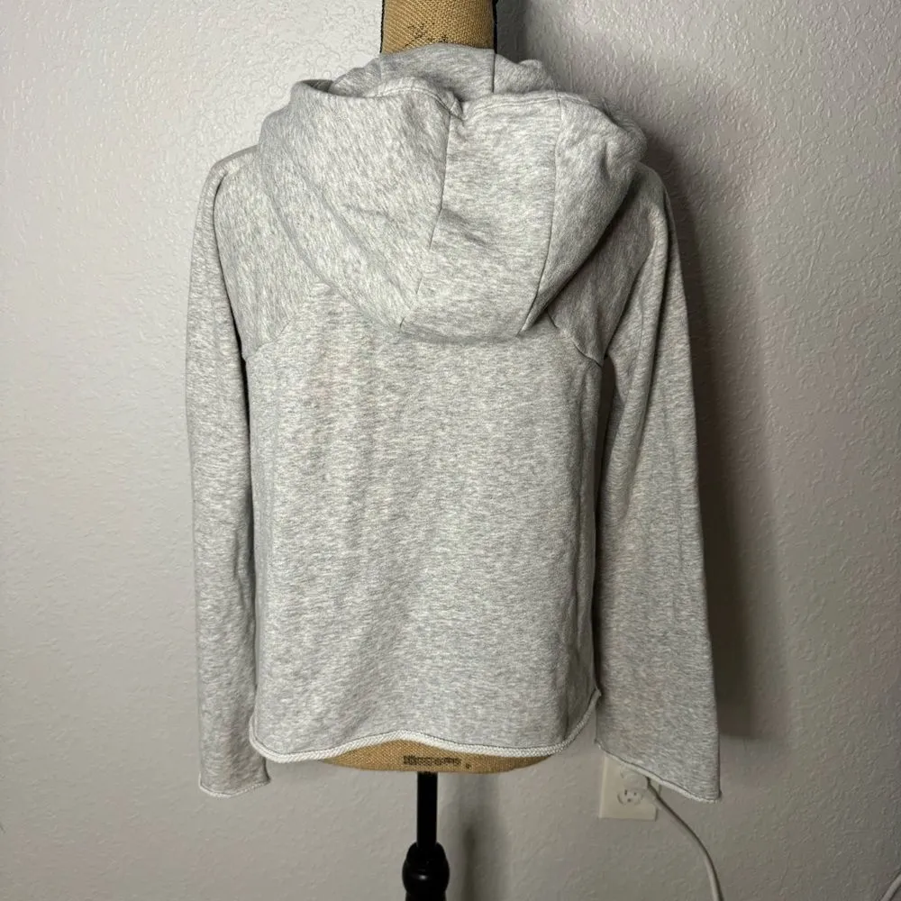Athleta French Terry Pique Hoodie Heather Grey Size XS Oversized Gym Athletic - Image 8