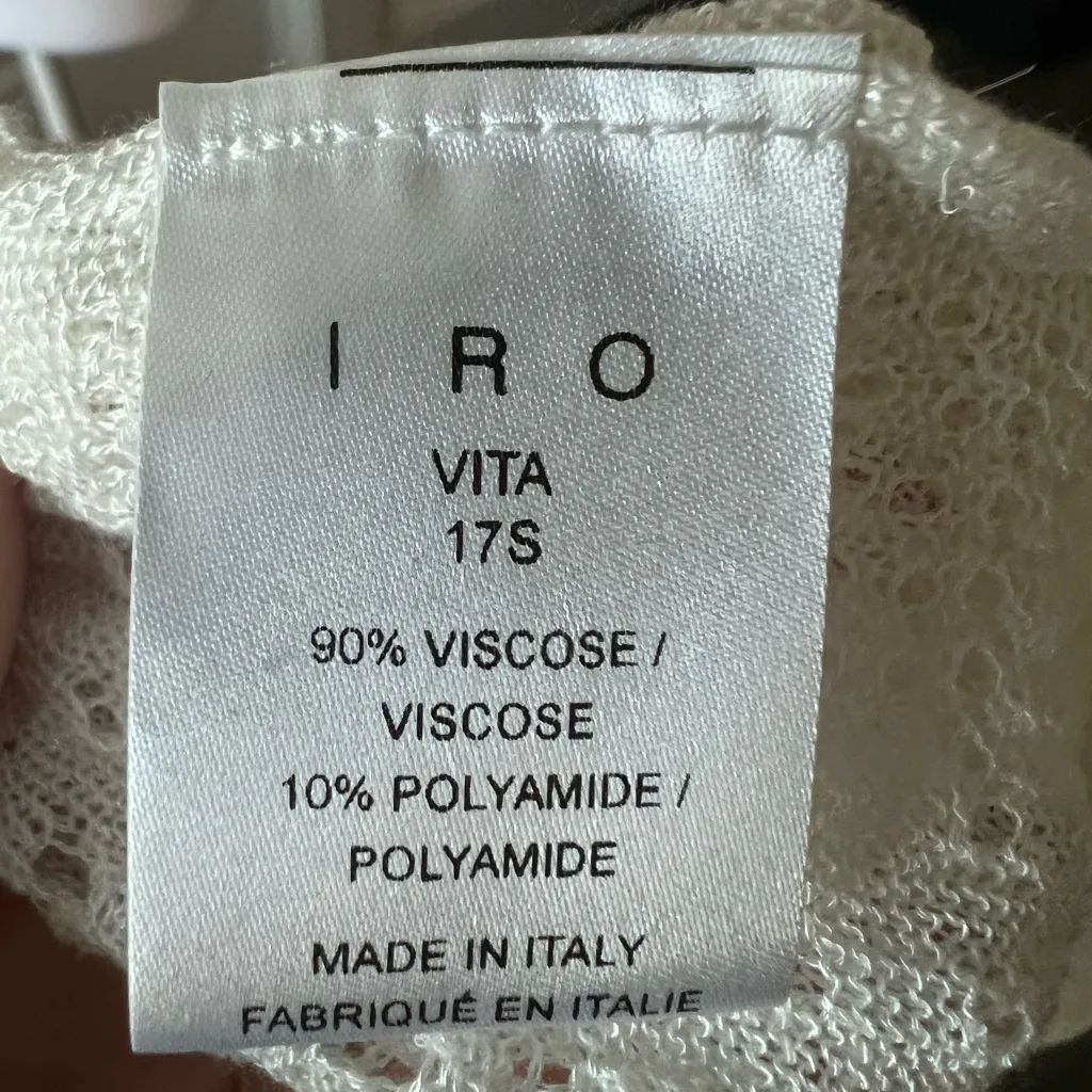 IRO Cream Crew Neck long sleeve Textured Knit - Image 7