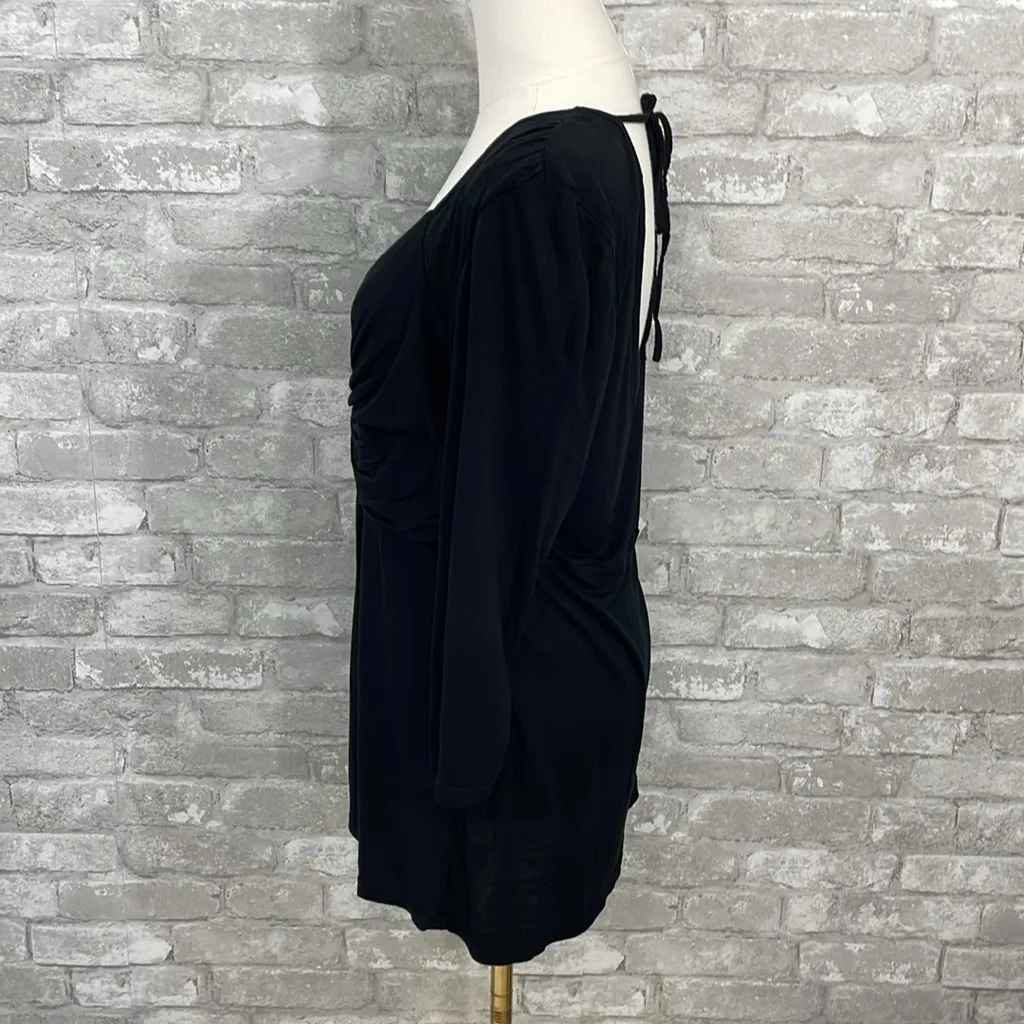 White House Black Market Black Crisscross Top - Image 3