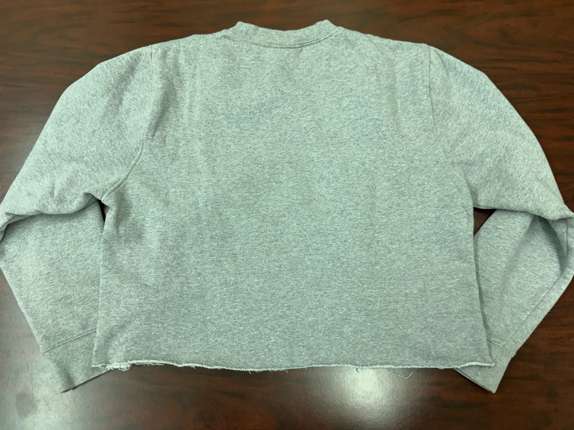 Washington Redskins Grey Cropped Crewneck Sweatshirt Size Large - Image 4