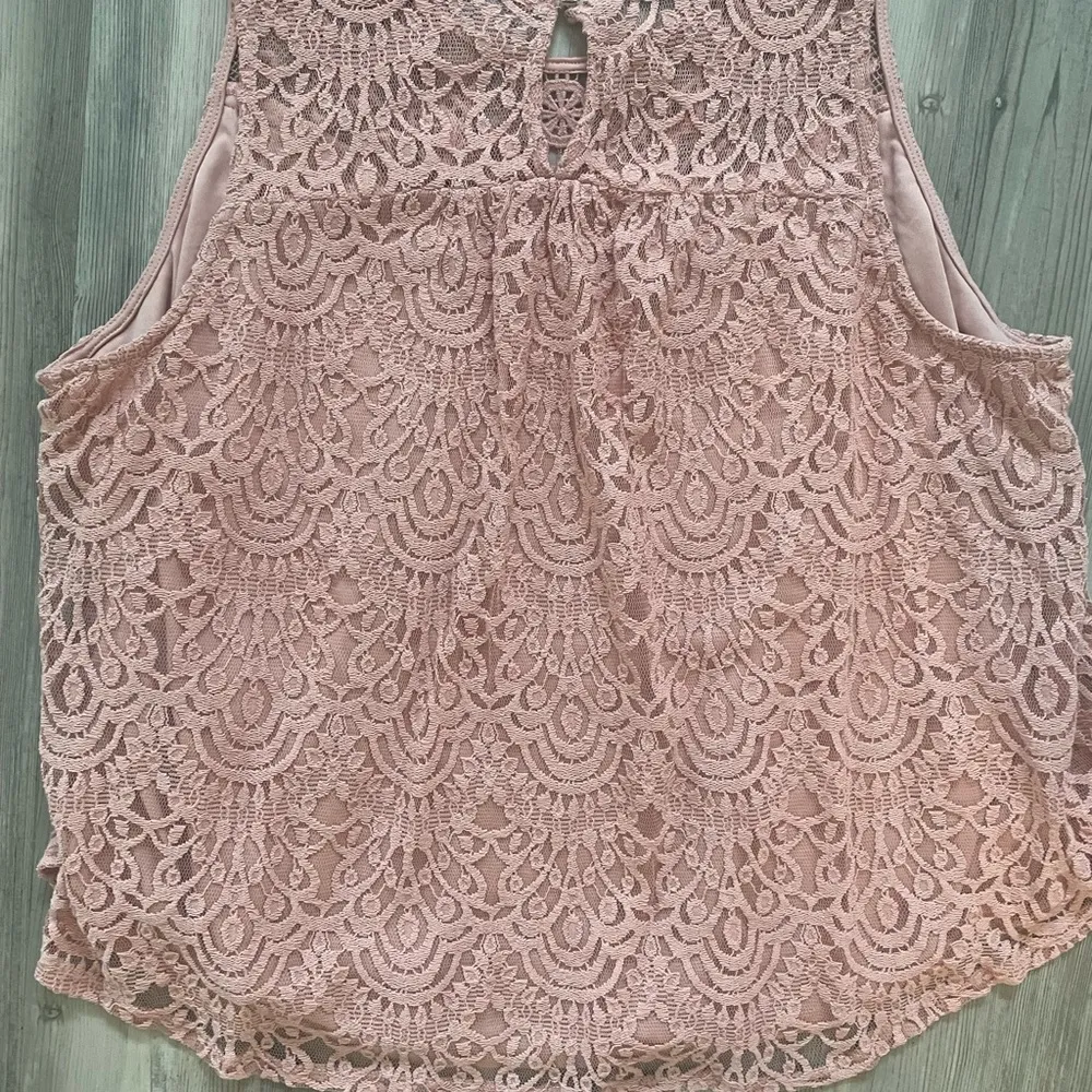 Lace tank with built in cami, 1x Orange - Image 4