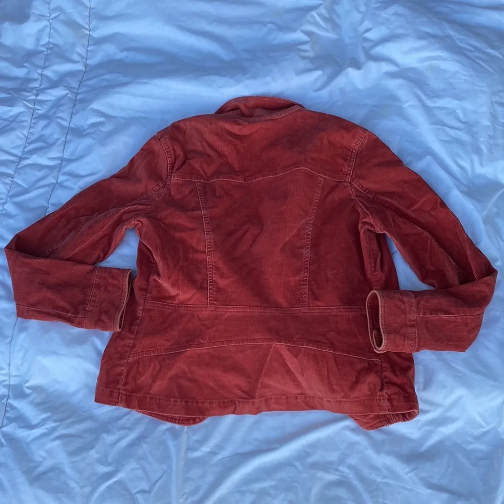 St. John’s Bay Burnt Orange Corduroy Blazer Jacket Fall Layer SIZE S - Image 5